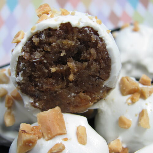 peanut butter banana cake balls Doggy Dessert Chef