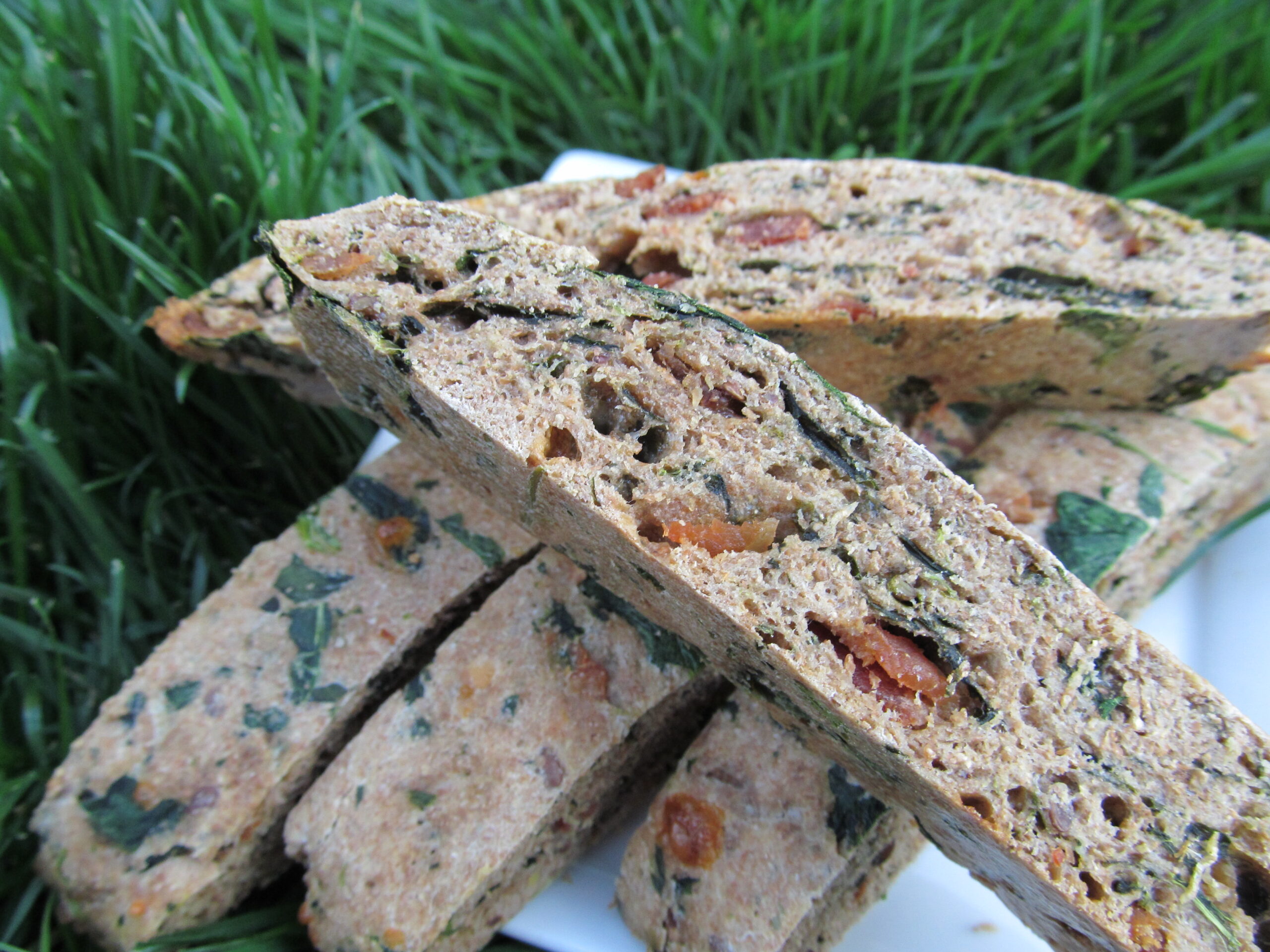 bacon spinach biscotti dog treat/biscuit recipe