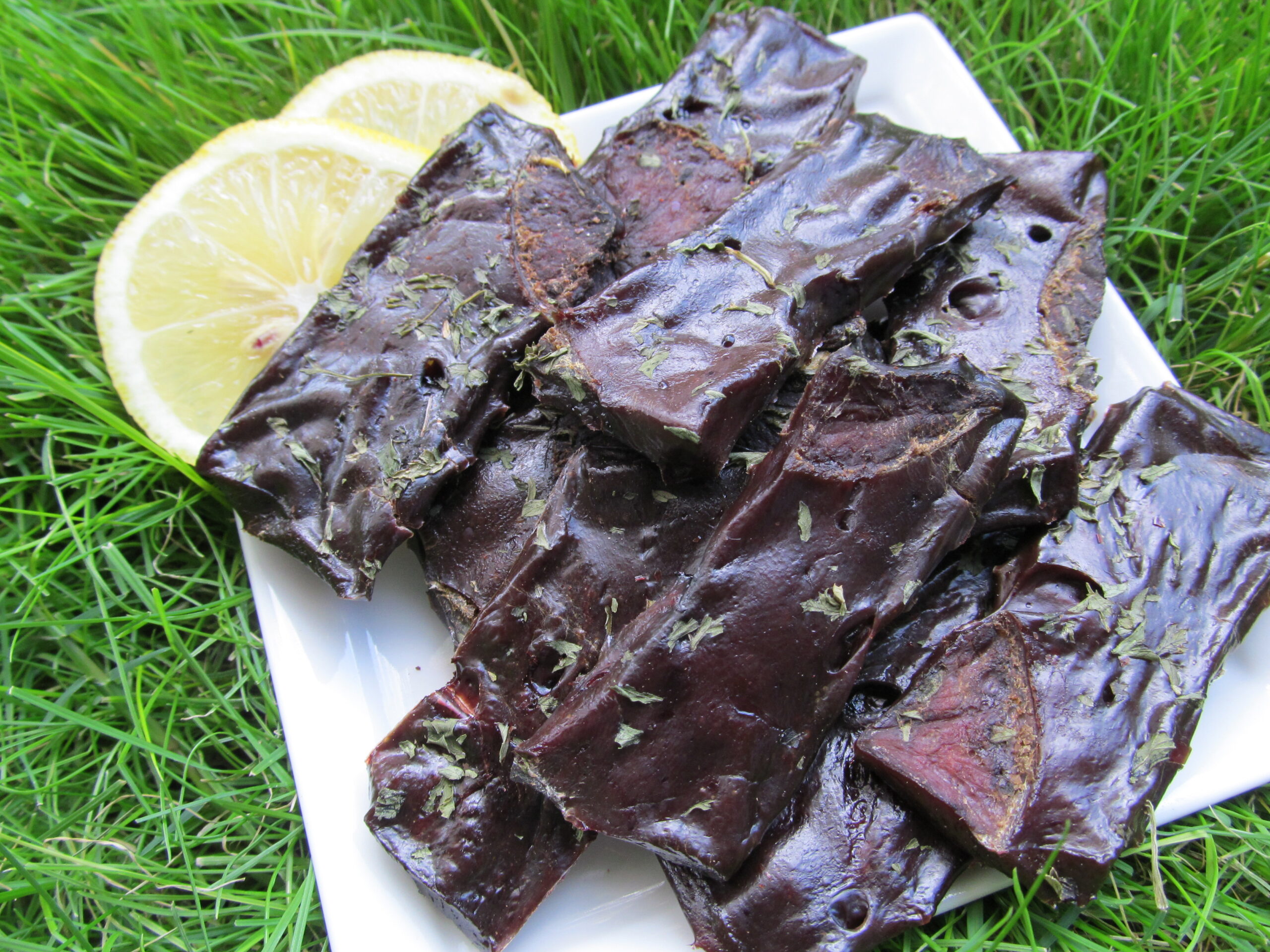 lemon parsley liver jerky dog treat recipe