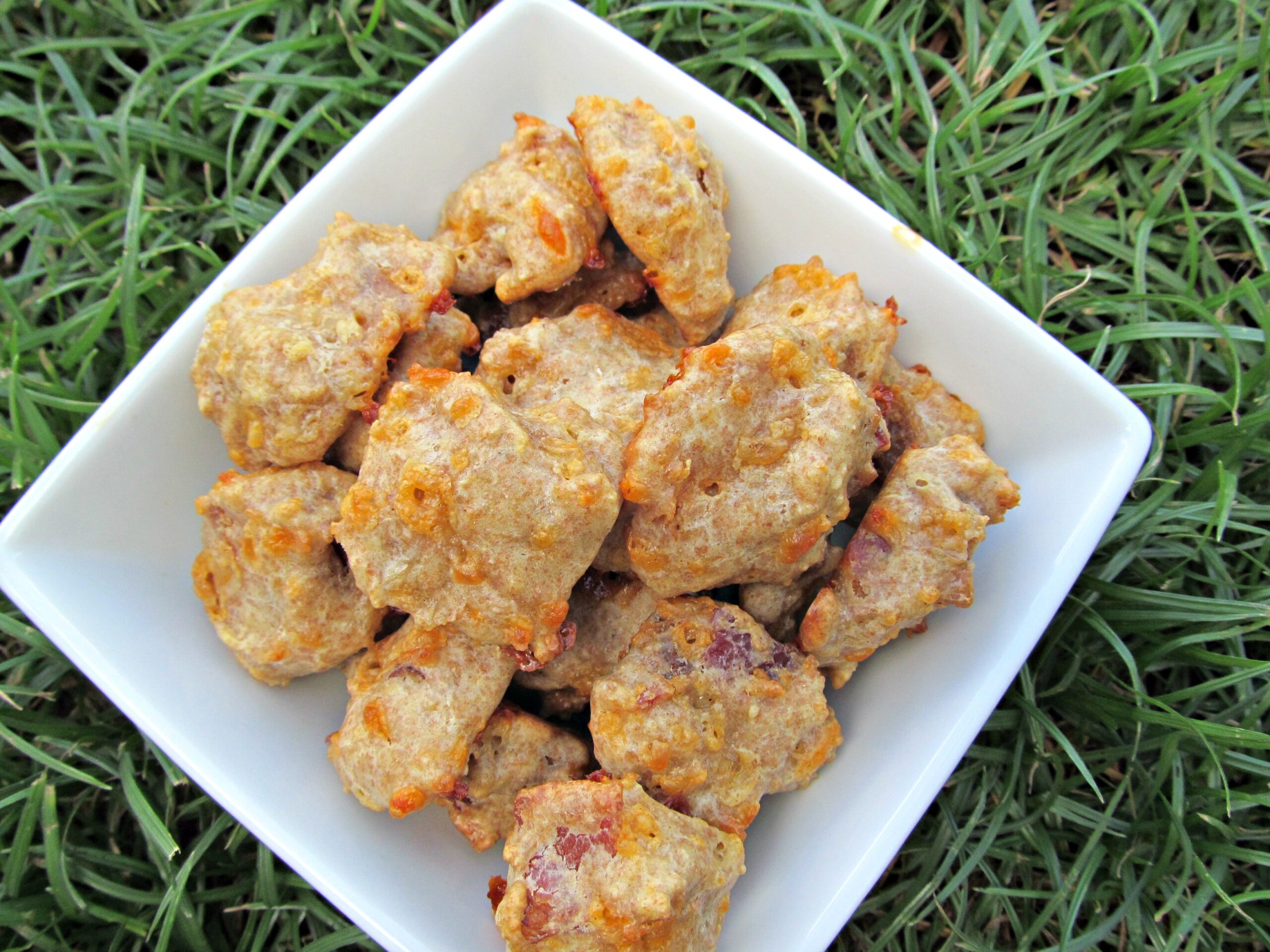 (wheat-free) bacon, eggs and cheese bites dog treat recipe