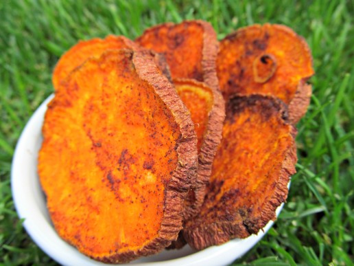 coconut cinnamon sweet potato chips treat recipe