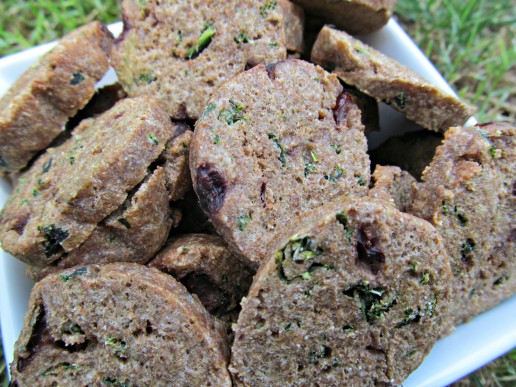 (dairy-free) cherry kale turkey dog treat/biscuit recipe