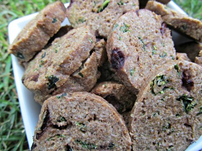 (dairy-free) cherry kale turkey dog treat/biscuit recipe