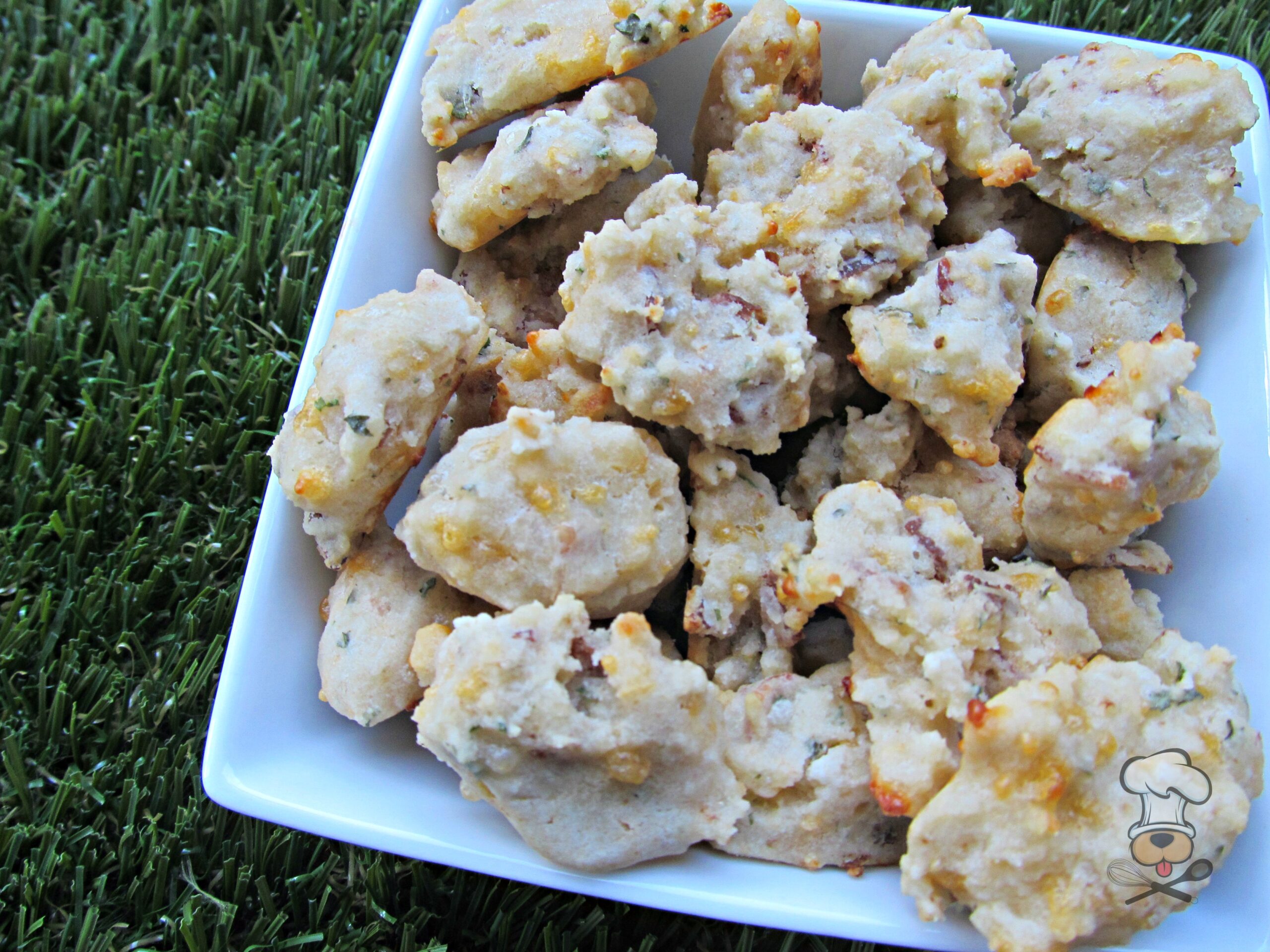 (wheat and gluten-free) cheddar bacon dog treat/biscuit recipe