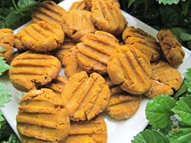 (gluten, wheat and dairy-free, vegan, vegetarian) peanut butter pumpkin dog treat/biscuit recipe