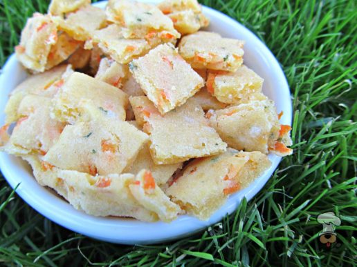 (gluten and wheat-free, vegetarian) cheese, carrot & parsley dog treat/biscuit recipe