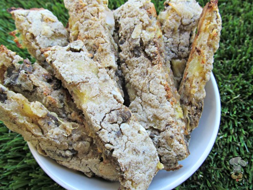 (wheat, gluten and dairy-free) pineapple coconut liver biscotti dog treat/biscuit recipe