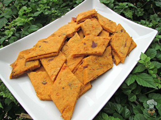 (gluten, wheat and dairy-free) sweet potato bacon dog treat/biscuit recipe