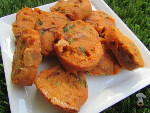 (wheat and dairy-free, vegan, vegetarian) lime cilantro sweet potato dog treat/biscuit recipe