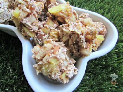(wheat and dairy-free, vegan, vegetarian) pineapple pear dog treat/biscuit recipe