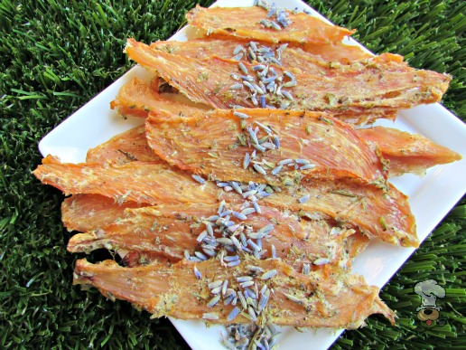 (wheat, gluten, grain and dairy-free) pineapple lavender chicken jerky dog treat recipe