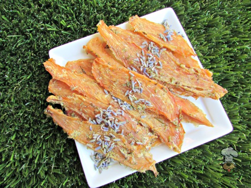 (wheat, gluten, grain and dairy-free) pineapple lavender chicken jerky dog treat recipe