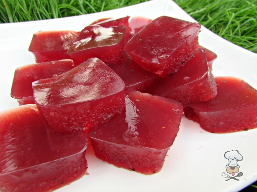 (wheat, gluten, grain and dairy-free) pomegranate apple gummy dog treat recipe