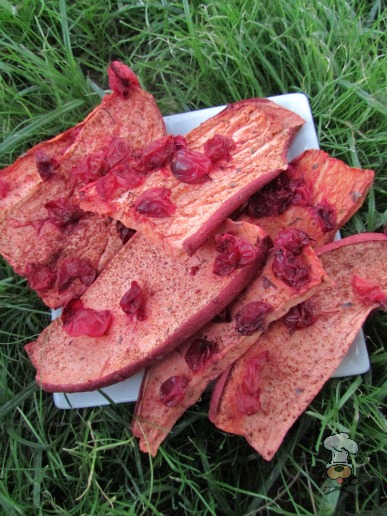 (dairy, gluten, grain and wheat-free, vegan, vegetarian) cranberry mint sweet potato chews dog treat recipe