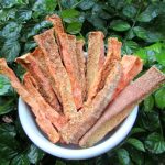 (dairy, wheat, grain and gluten-free, vegan, vegetarian) ginger cinnamon apple sweet potato fries dog treat recipe