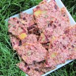 (wheat and dairy-free, vegan, vegetarian) pineapple beet mint dog treat/biscuit recipe