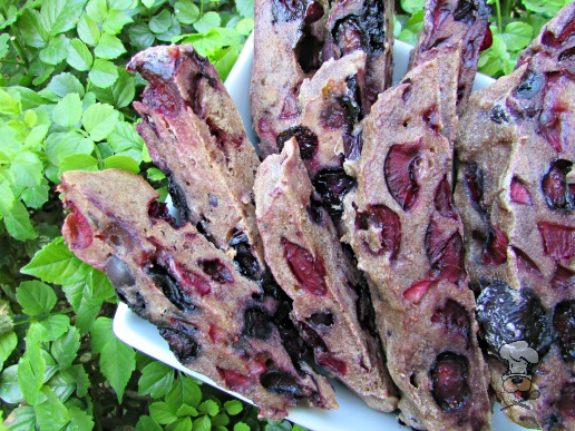 (wheat and dairy-free, vegan, vegetarian) blueberry cherry mint biscotti dog treat recipe