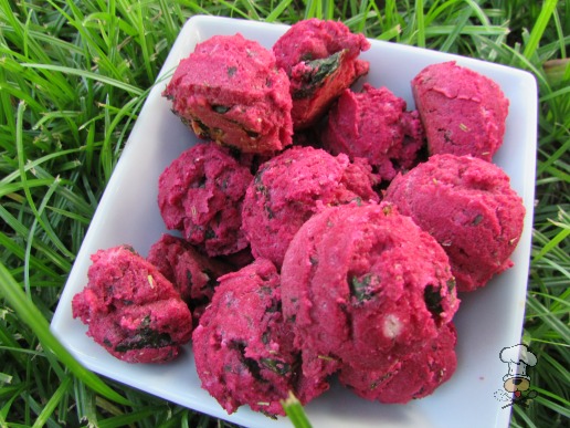 (wheat and gluten-free) rosemary beet kale dog treat/biscuit recipe