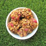 (wheat and dairy-free, vegan, vegetarian) raspberry banana dog treat recipe