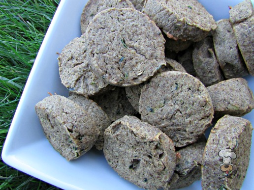 (wheat and dairy-free, vegan, vegetarian) cucumber cantaloupe dog treat/biscuit recipe