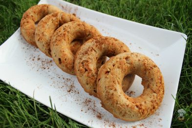 (wheat and gluten-free) peanut butter eggnog donuts dog treat recipe