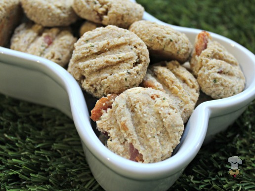 (wheat-free) goat cheese pineapple bacon dog treat/biscuit recipe