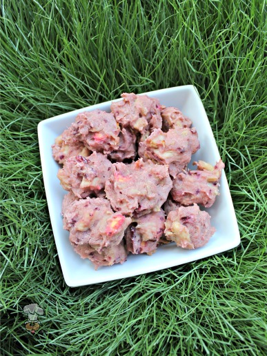 (gluten, wheat and dairy-free) cherry pineapple chicken dog treat/biscuit recipe