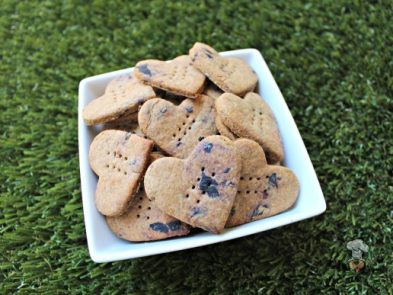 (wheat and dairy-free) peanut butter blueberry dog treat/biscuit recipe
