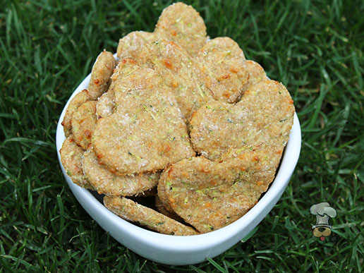 (wheat-free) honey cheesy zucchini dog treat/biscuit recipe