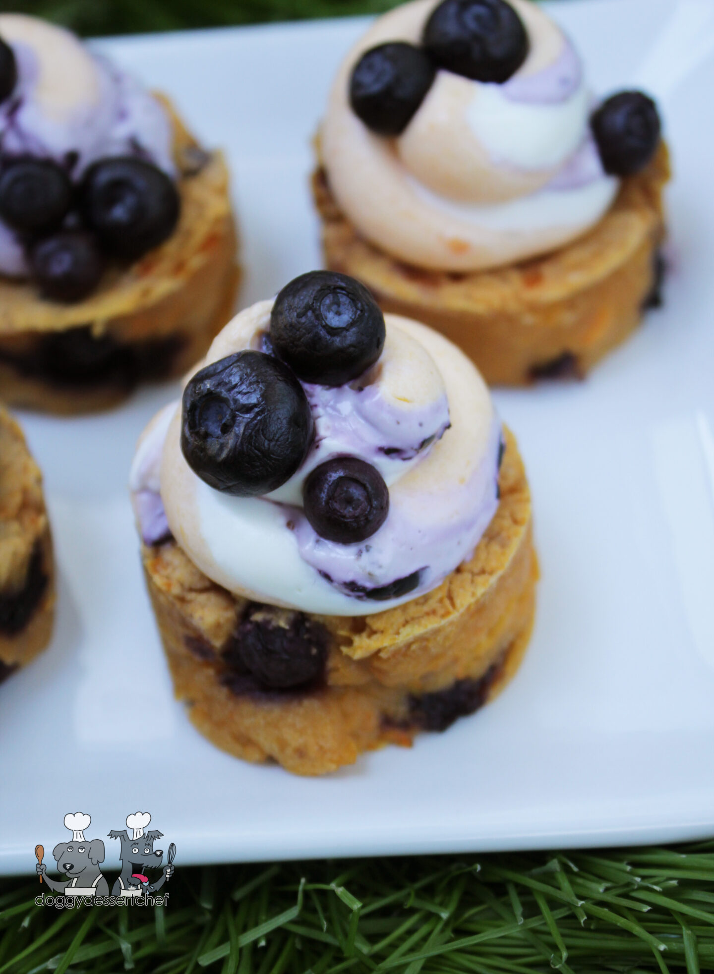 Blueberry & Sweet Potato Pupcakes Dog Treat Recipe