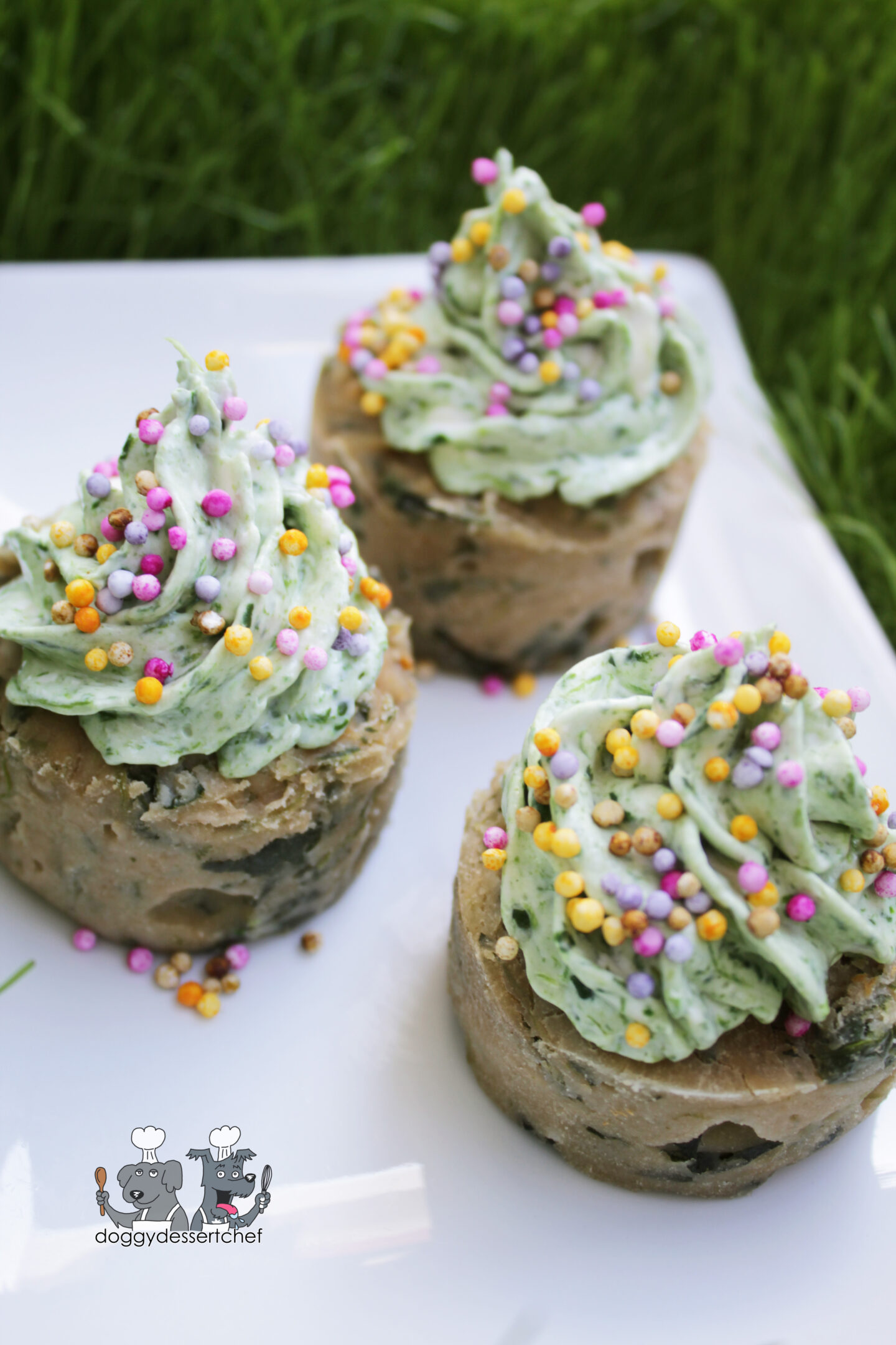 Banana Spinach Dog Cupcake Treat