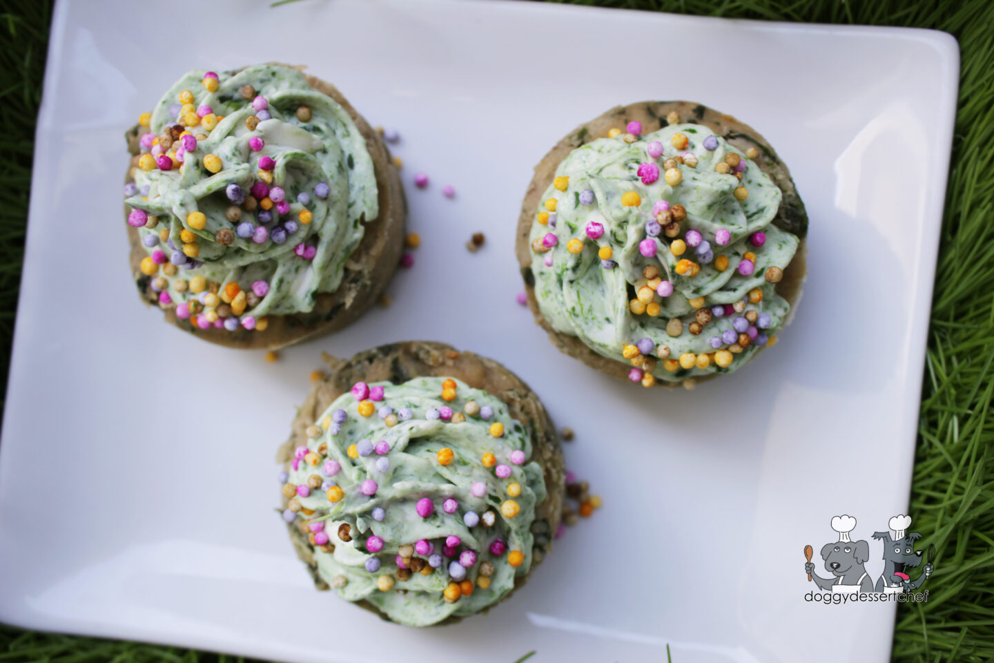 Banana Spinach Dog Cupcake Treat