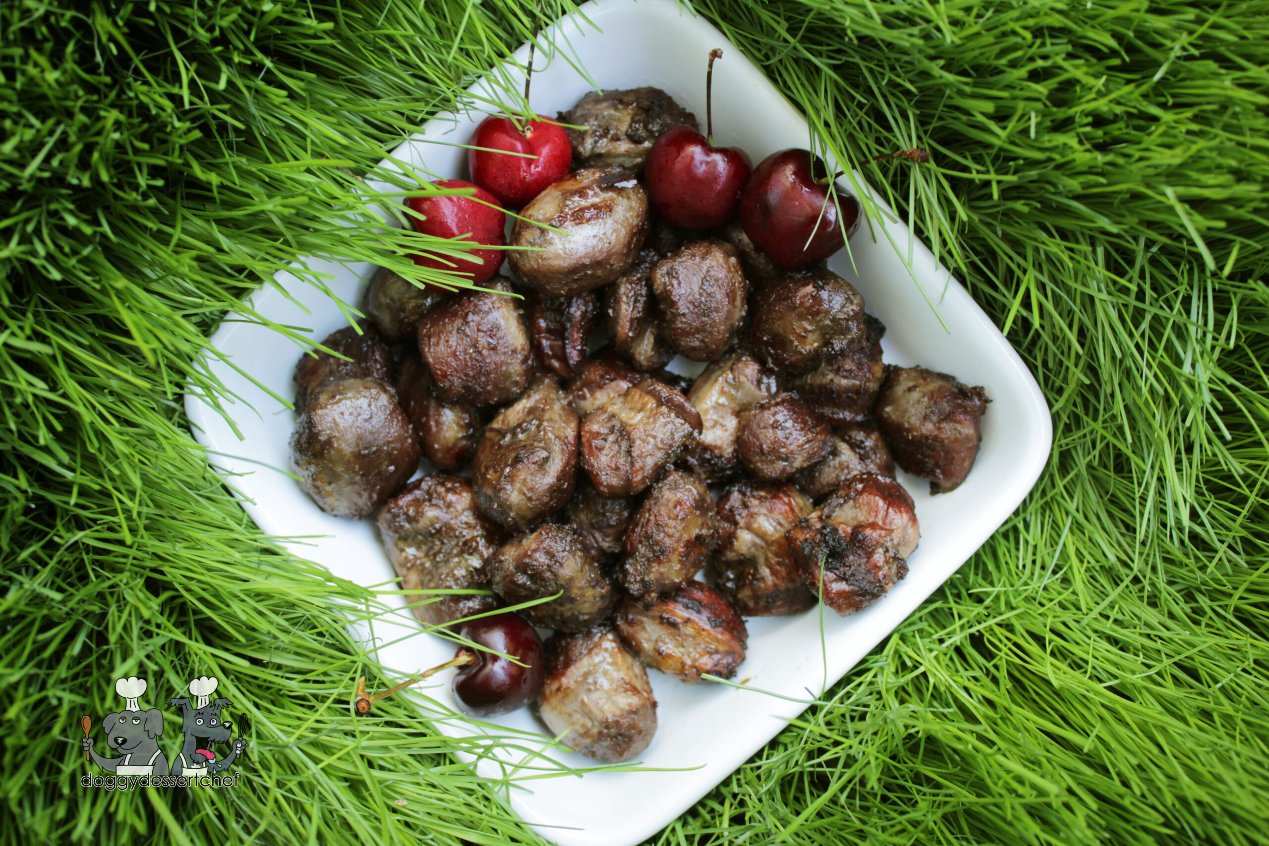 Air-Fried Cherry Duck Gizzard Dog Treat Recipe