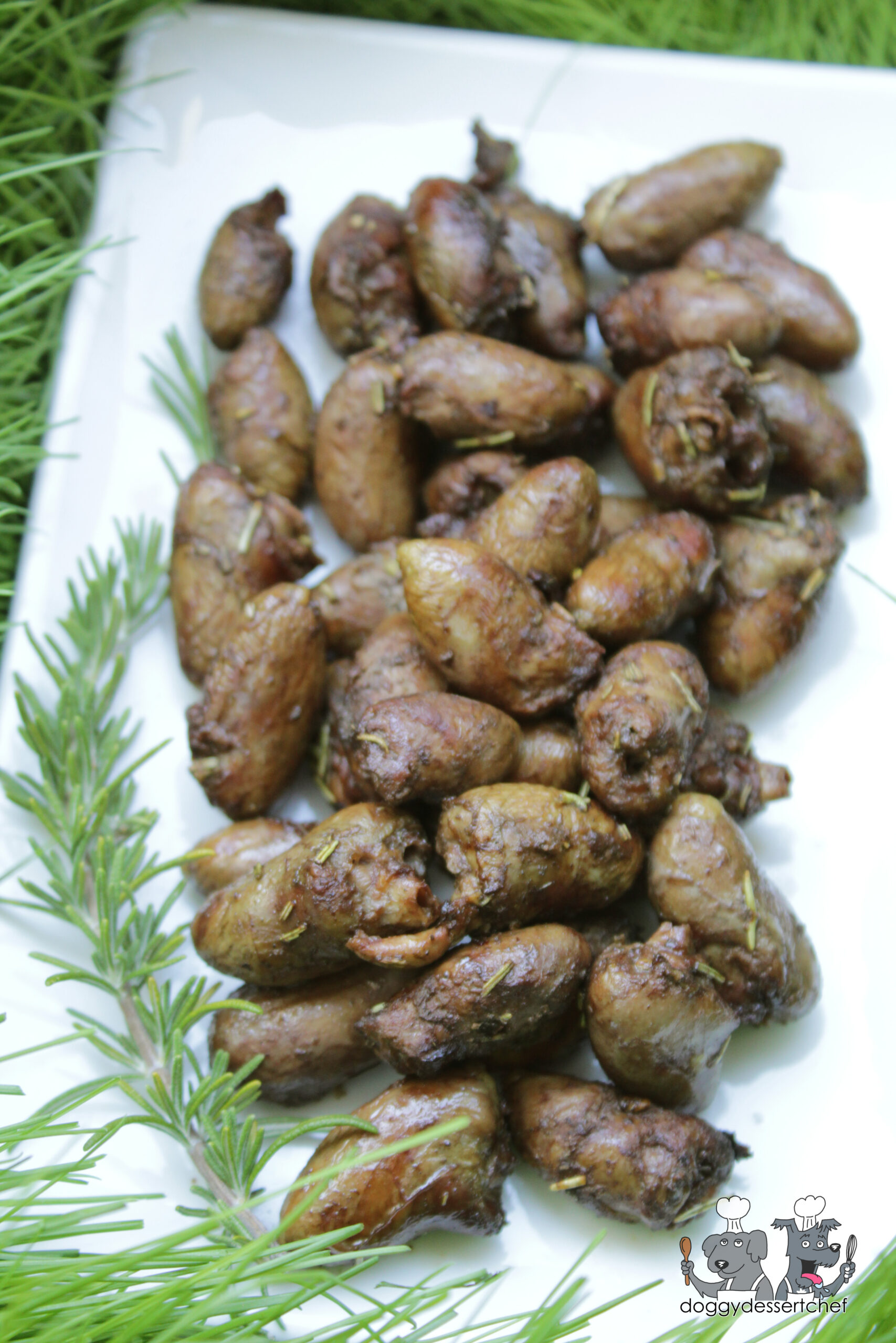 Air-Fried Rosemary Chicken Hearts Dog Treat Recipe