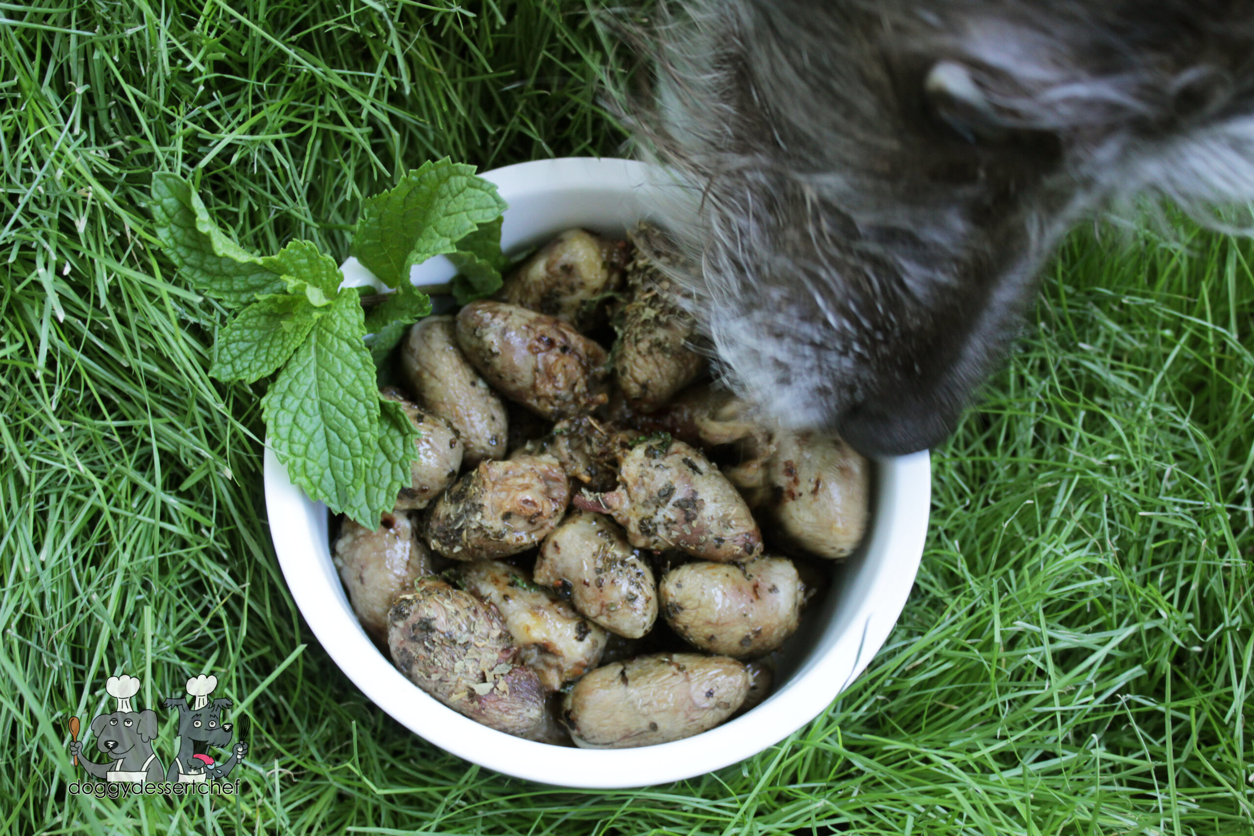 Air-Fryer Basil Chicken Hearts Dog Treat Recipe