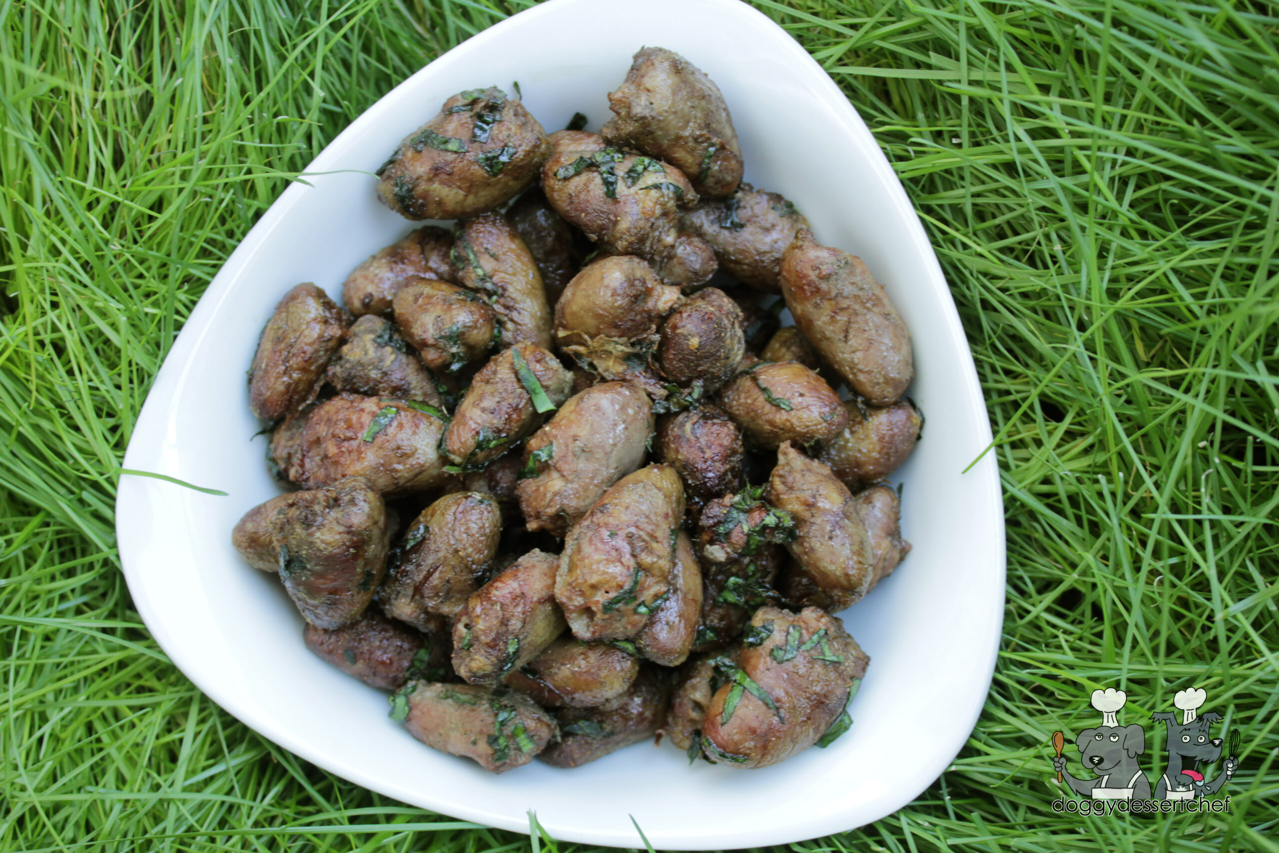 Air-Fryer Spinach Chicken Hearts Dog Treat Recipe