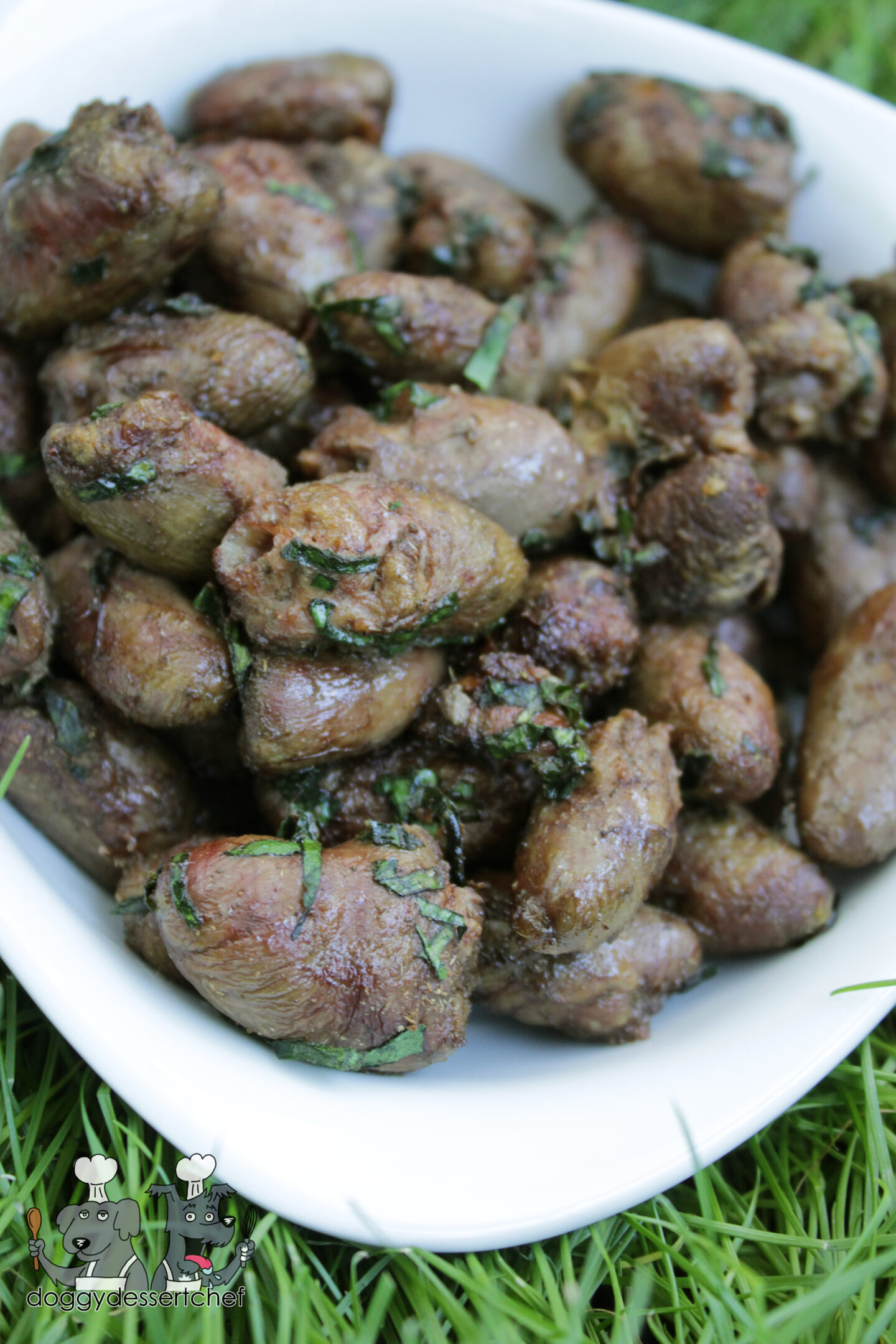 Air-Fryer Spinach Chicken Hearts Dog Treat Recipe