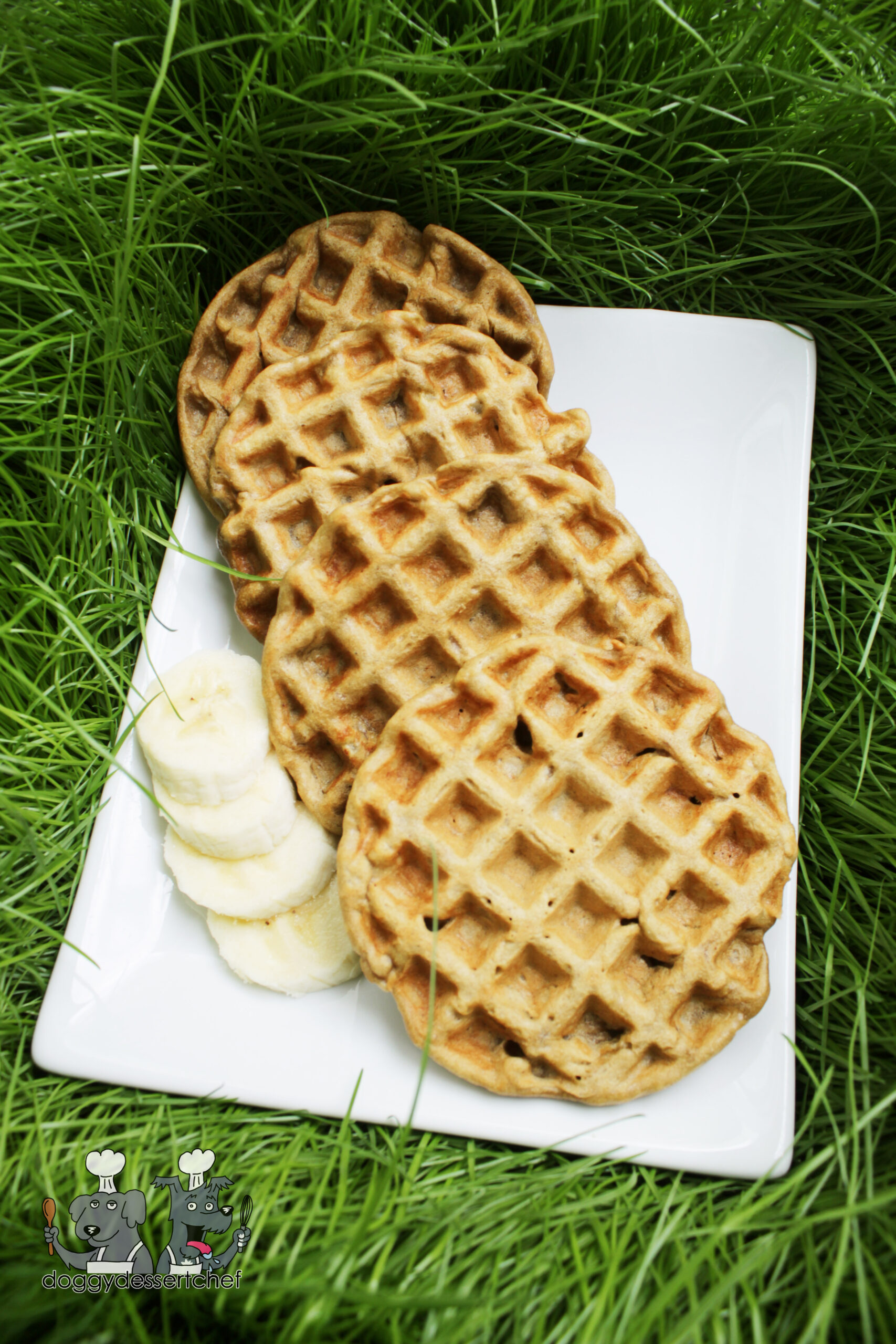 Banana Sunflower Butter Waffles Dog Treat Recipe