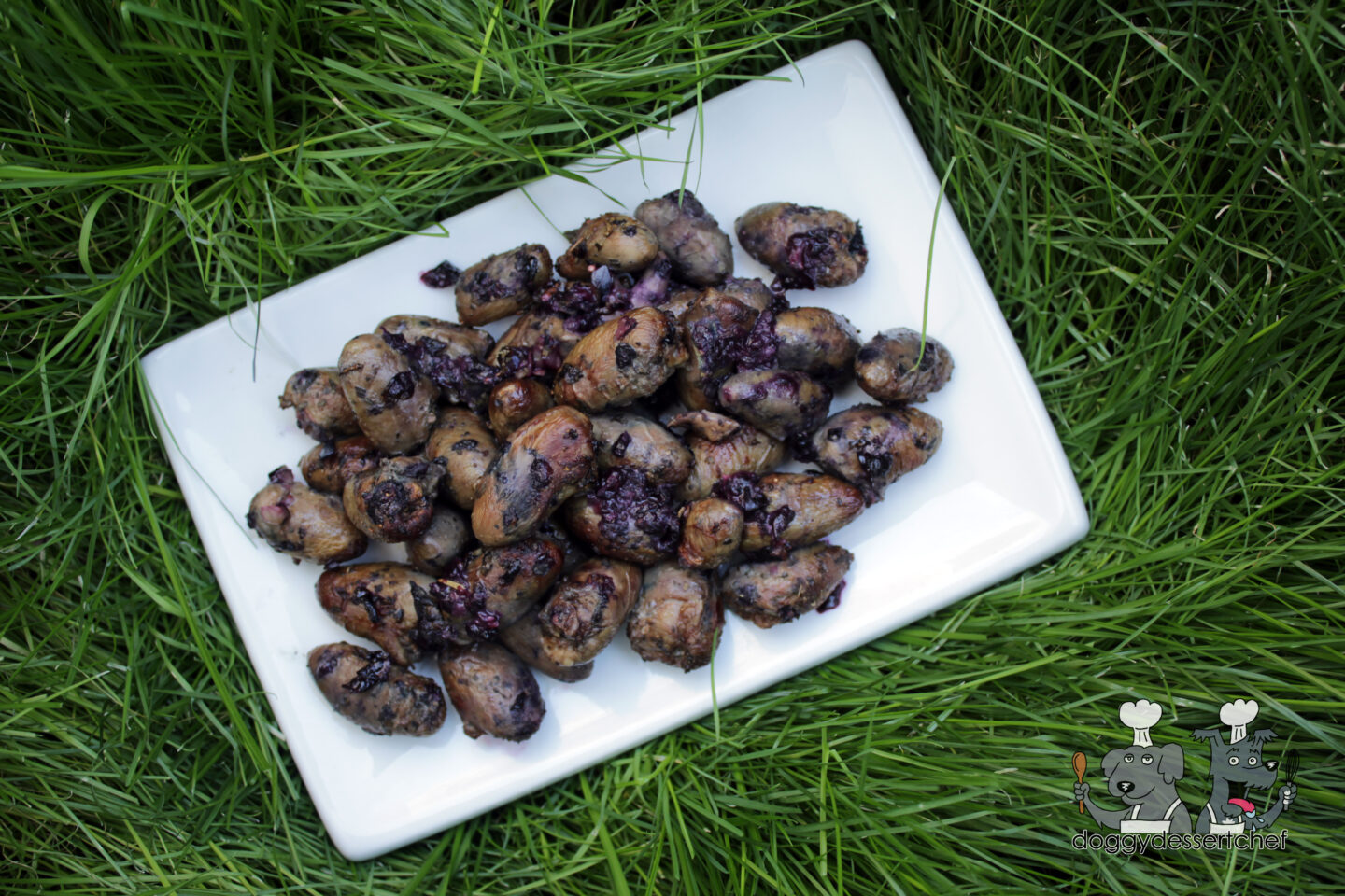 Air Fryer Blueberry & Basil Chicken Heart Dog Treat Recipe