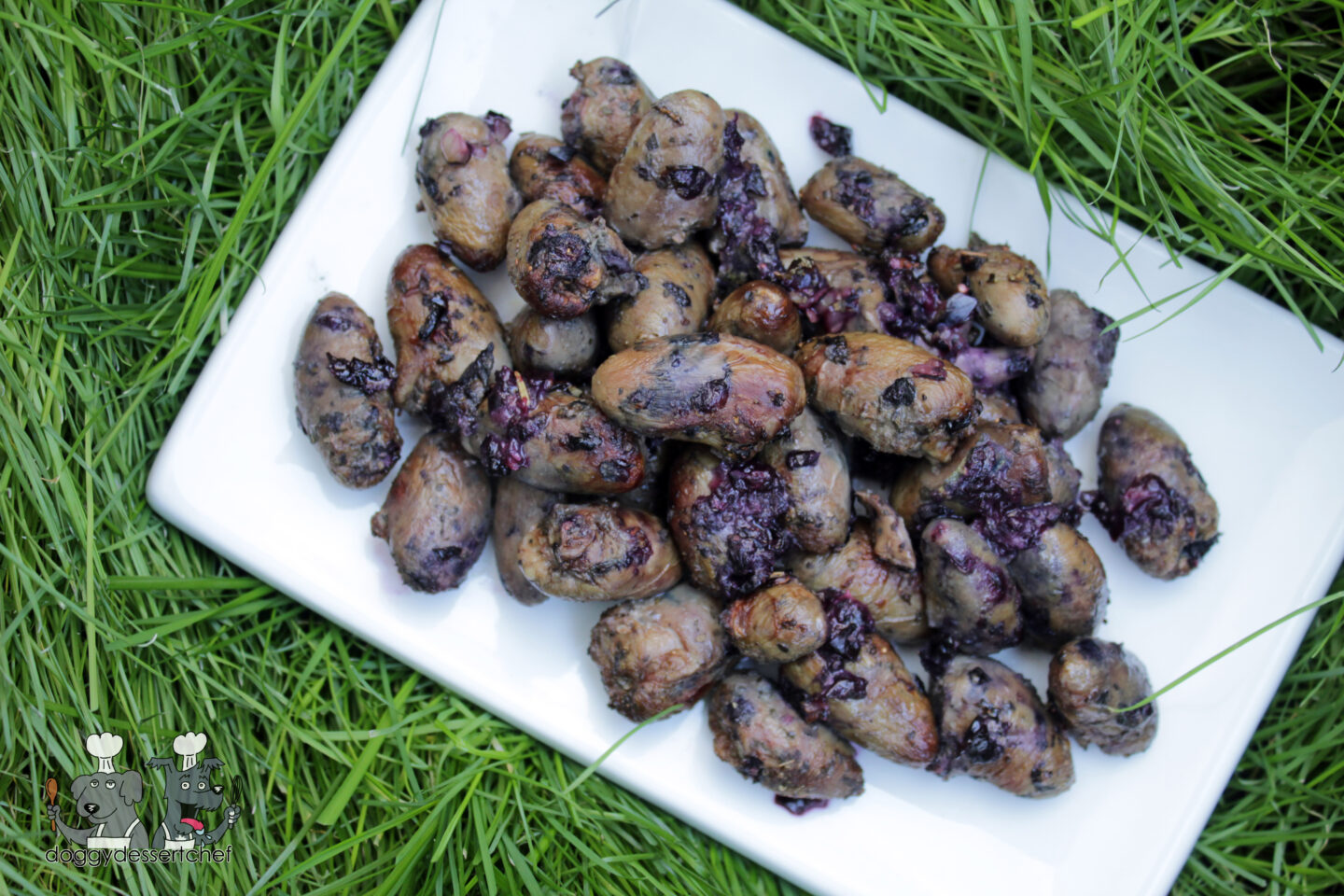 Air Fryer Blueberry & Basil Chicken Heart Dog Treat Recipe