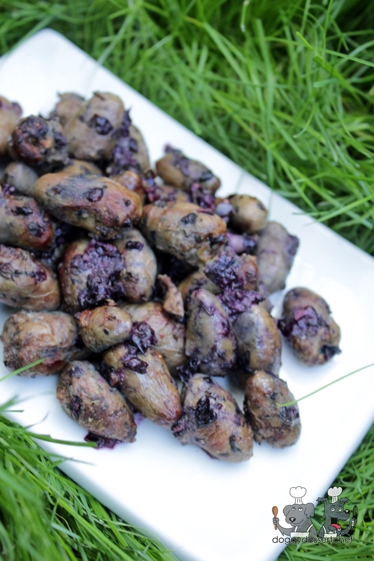 Air Fryer Blueberry & Basil Chicken Heart Dog Treat Recipe