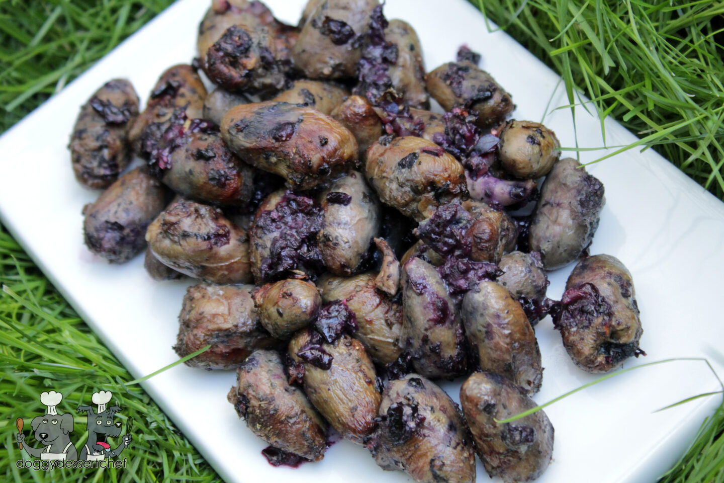 Air Fryer Blueberry & Basil Chicken Heart Dog Treat Recipe