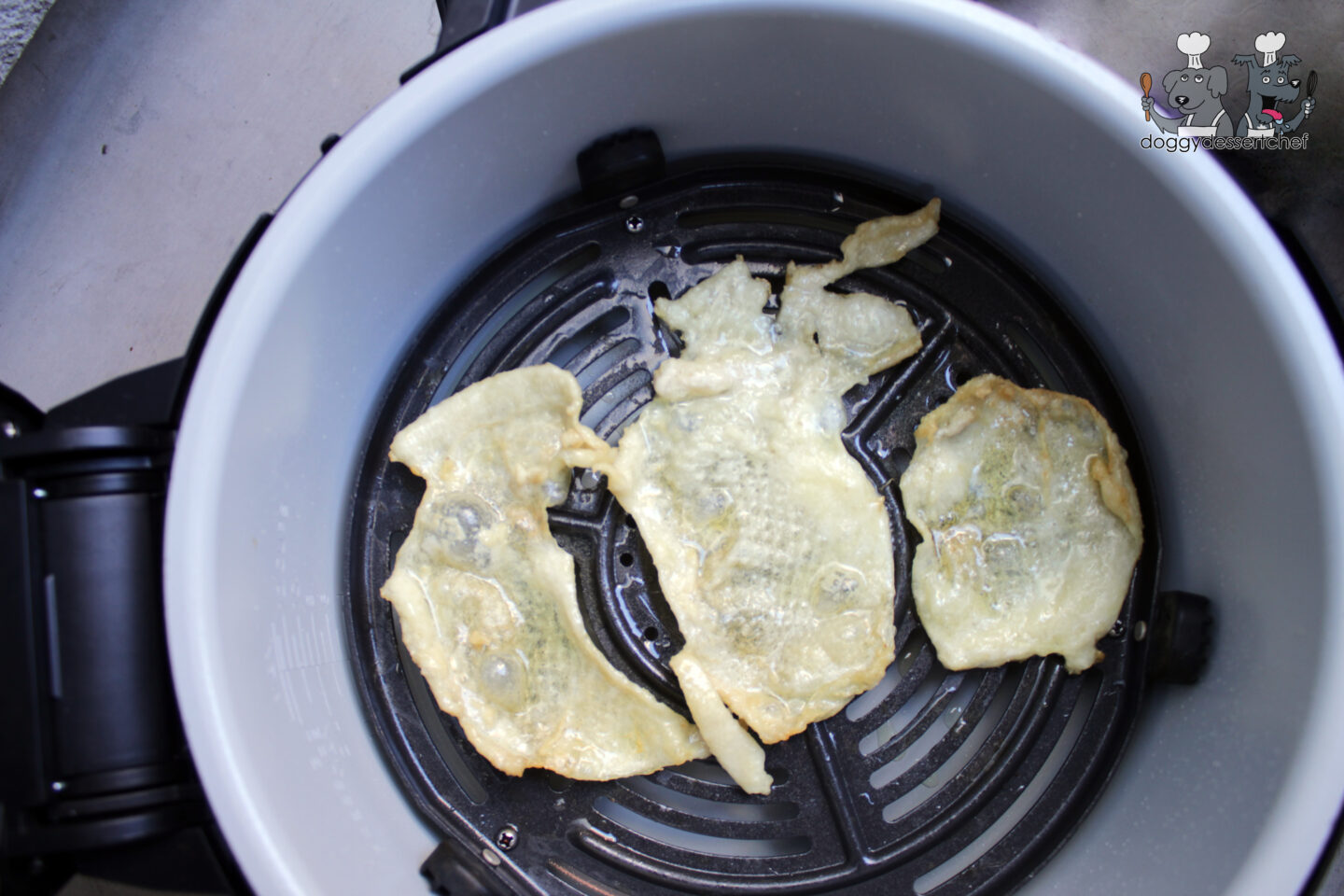 air fryer crispy chicken skins dog treat recipe