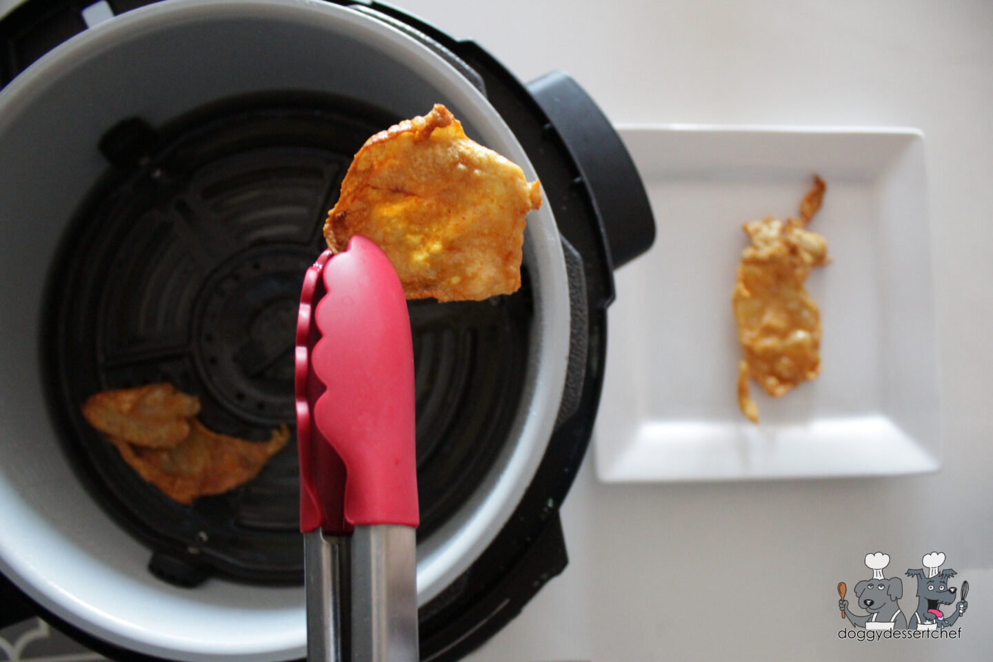 air fryer crispy chicken skins dog treat recipe