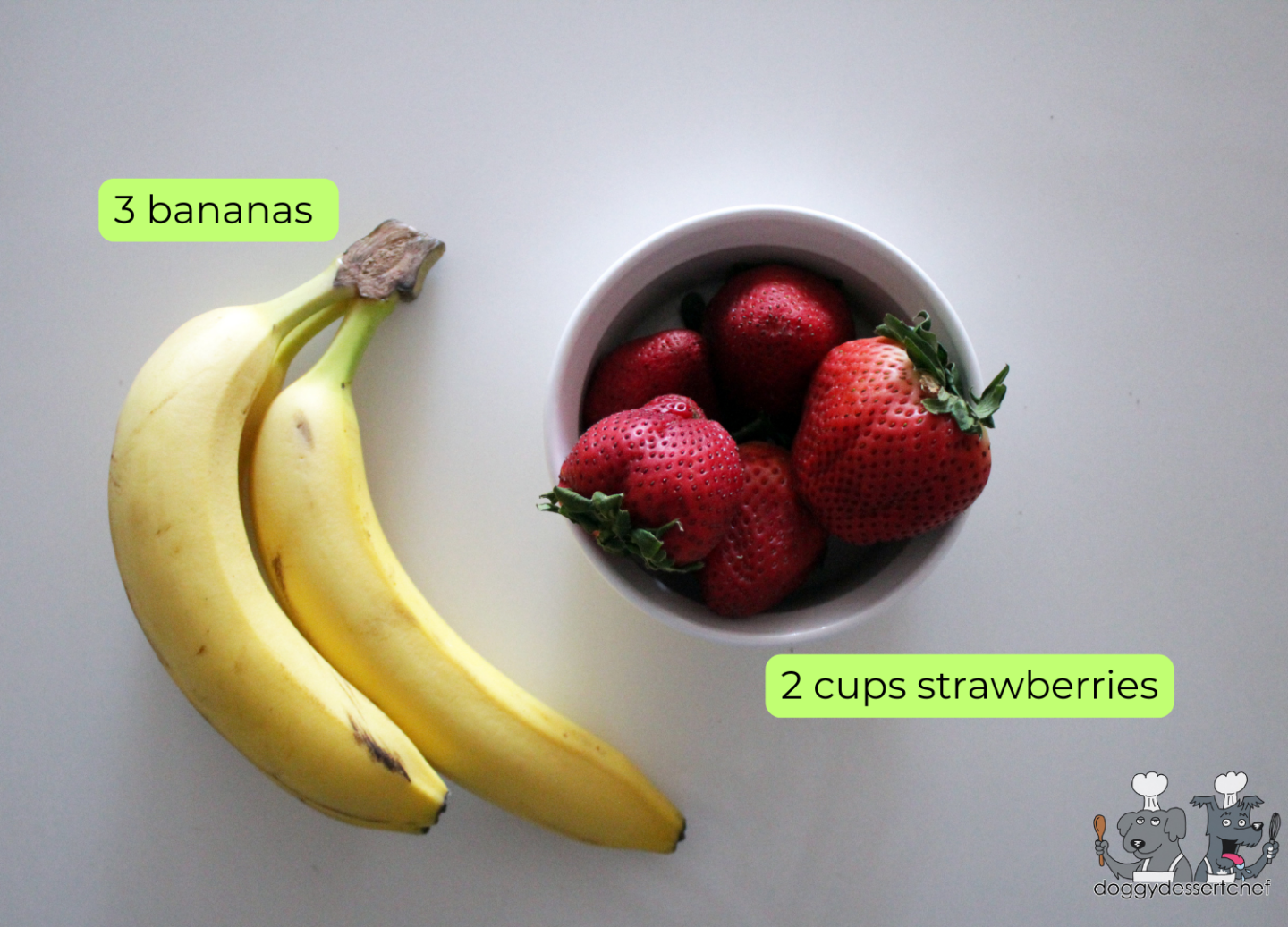 frozen strawberry banana dog treat recipe