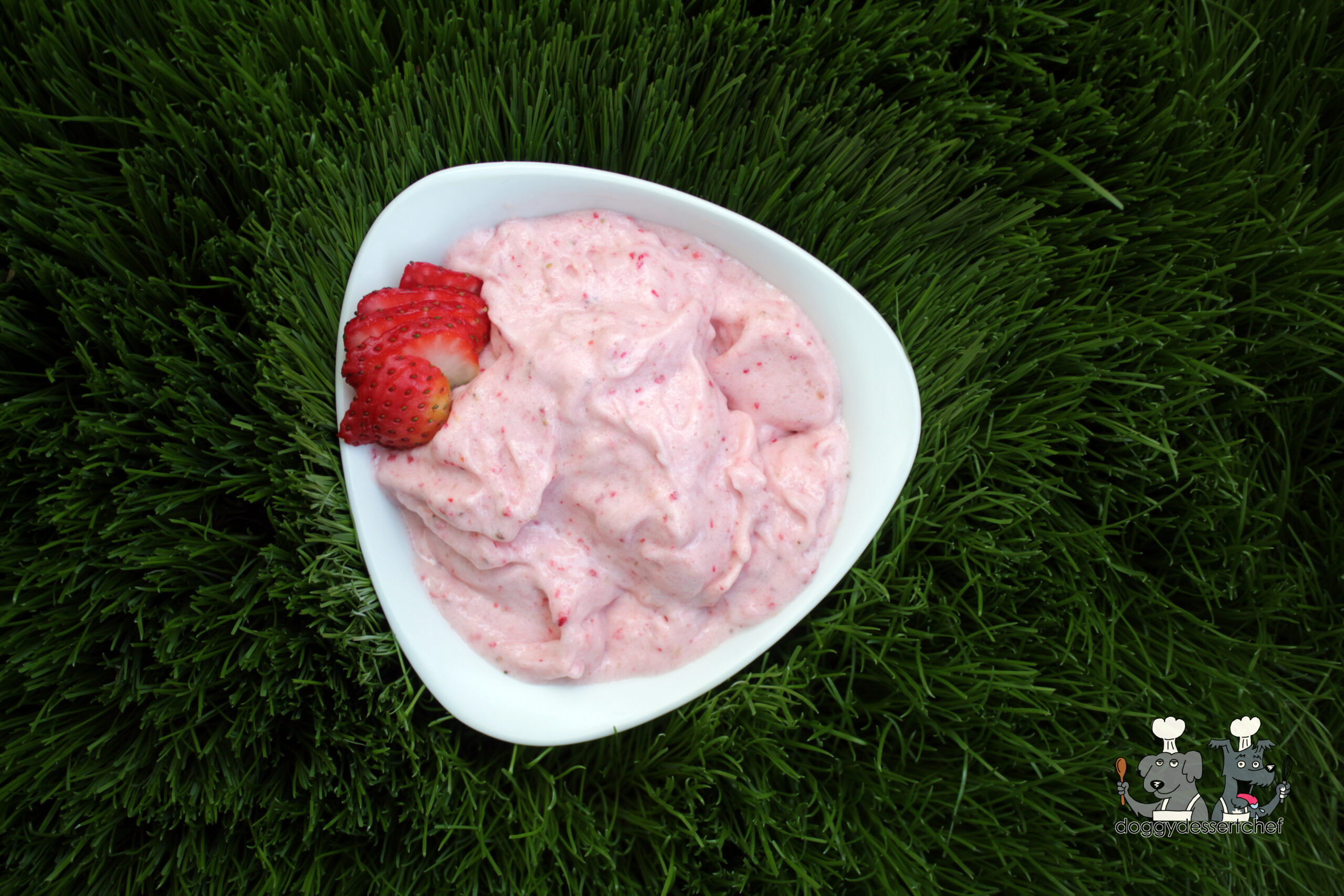 Image showcasing frozen strawberry banana - Doggy Dessert Chef