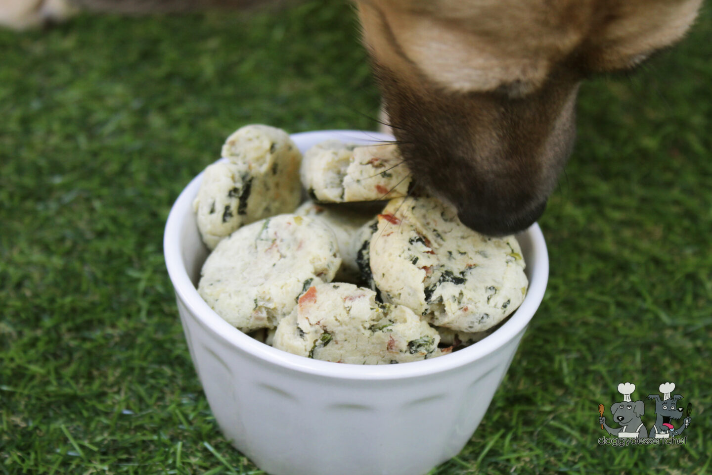 spinach & apple prosciutto dog treats
