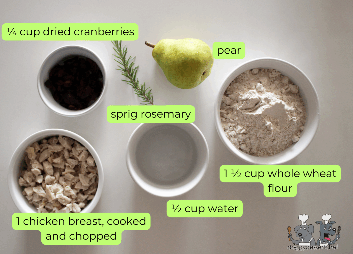 Chicken Pear and Cranberry Dog Treat Recipe